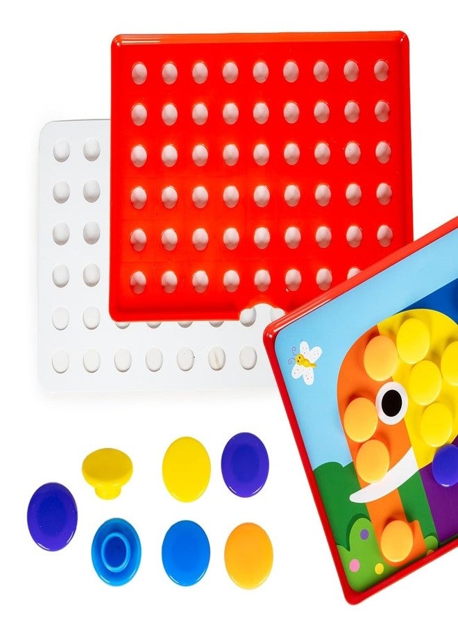 تويز بوكس مجموعة أدوات تعليمية وترفيهية للأطفال من عمر 3 سنوات فما فوق، تتضمن صورًا وأنماطًا فنية على شكل أزرار من تويز بوكس. - Image 2